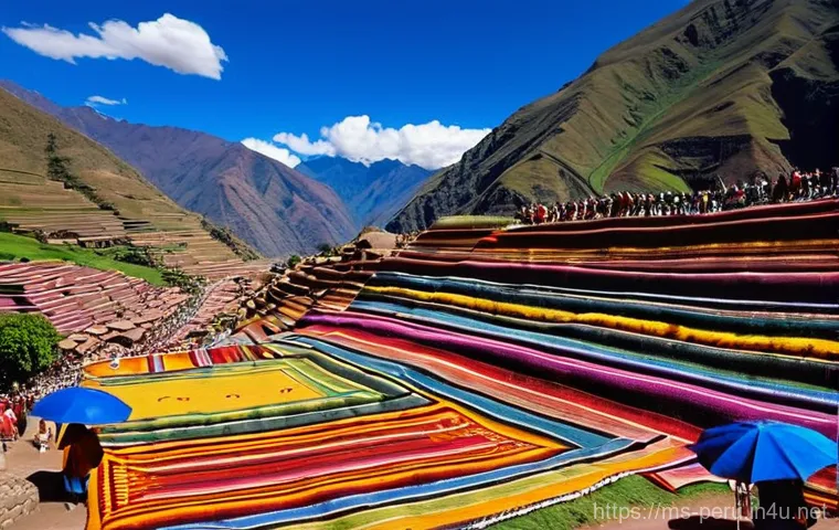 페루 히피 문화 - **Vibrant Pisac Market in the Sacred Valley**
"A bustling, open-air market scene in Pisac, Peru,...